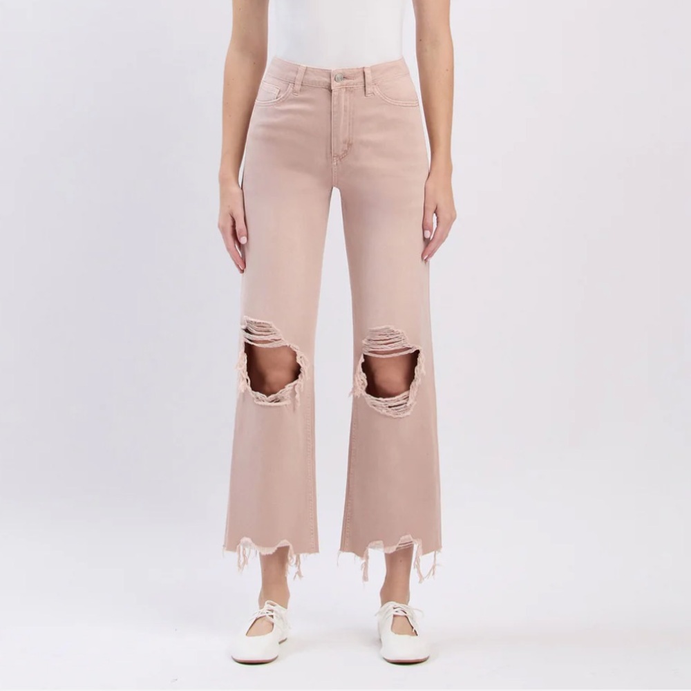 Vervet by Flying Monkey July Song Super High Rise 90's Vintage Crop Flare Jeans